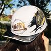 Motorcycle Retro Half Helmet with Blue Built-in Lenses Baseball Helmet For Harley Motorcycle Electric Scooter