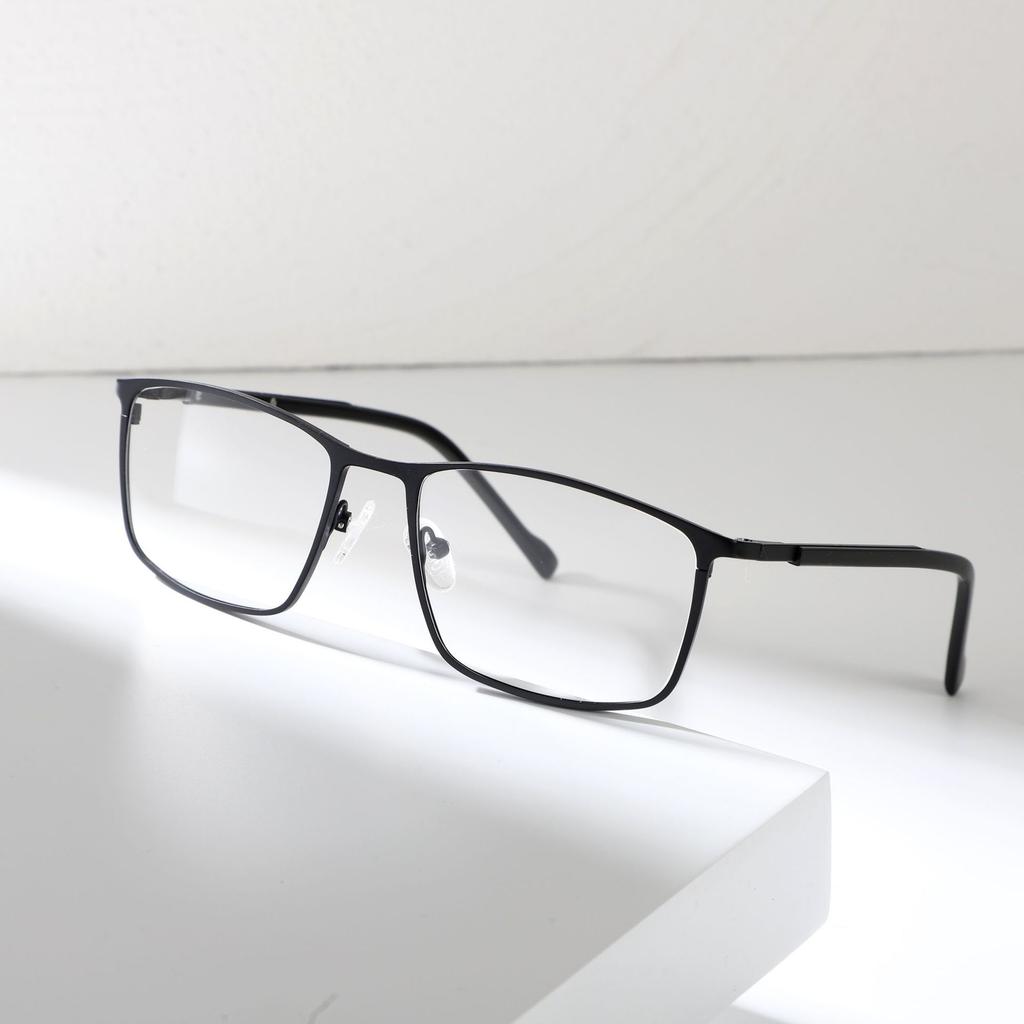 Men'S Business Glasses Frame Plain Face Metal Box Advanced Myopia Flat Light Glasses Frame