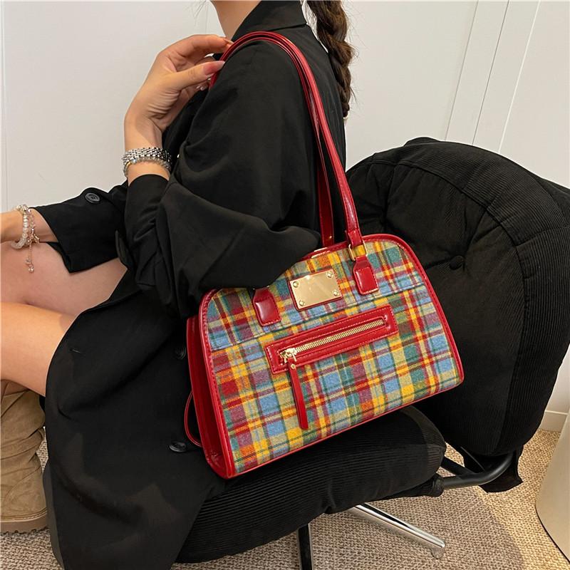 PU Leopard Large Capacity Casual Tote Autumn/winter Retro Versatile 2026 Women's Bags Commute Fashi Shoulder Bags