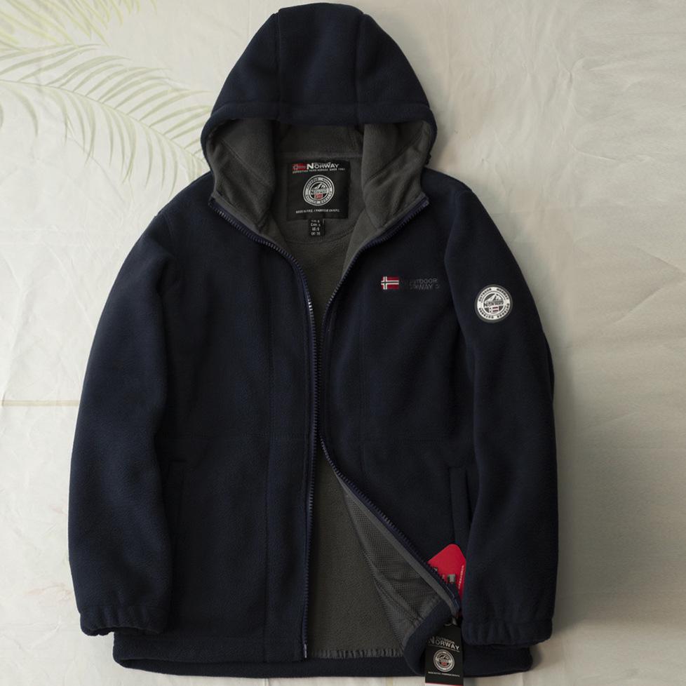 Norská venkovní bunda s kapucí a fleecovou podšívkou: Husté, Teplé, Větruodolné, Mrazuvzdorné Zimní Oblečení