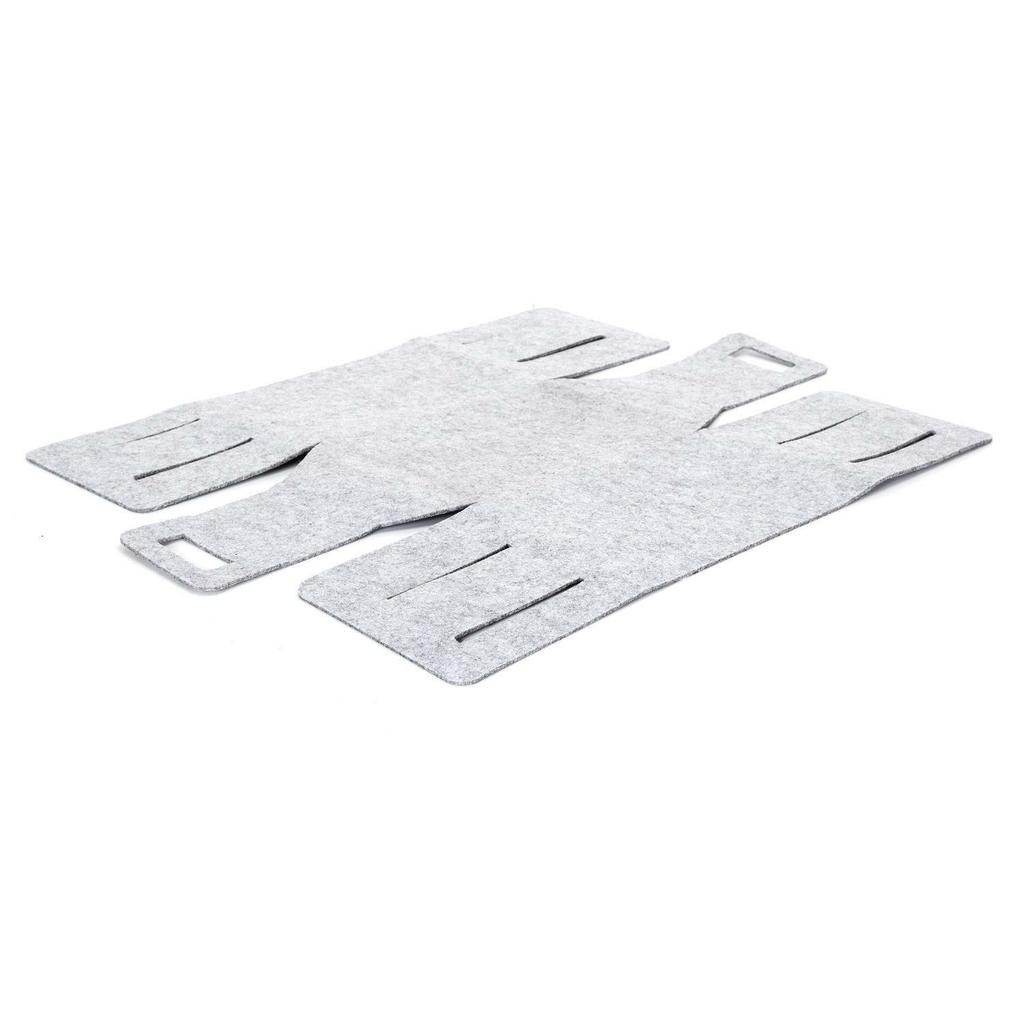 GRAY FOLDABLE BASKET made of felt, universal, spacious