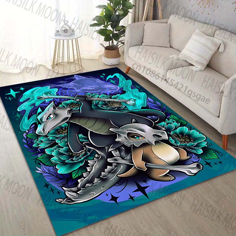 1PC Pokémon Cubone Printing Carpet for Living Room Bedroom Kid's Room Home Decor Area Rug Sofa Cloakroom Play Mat for Gifts