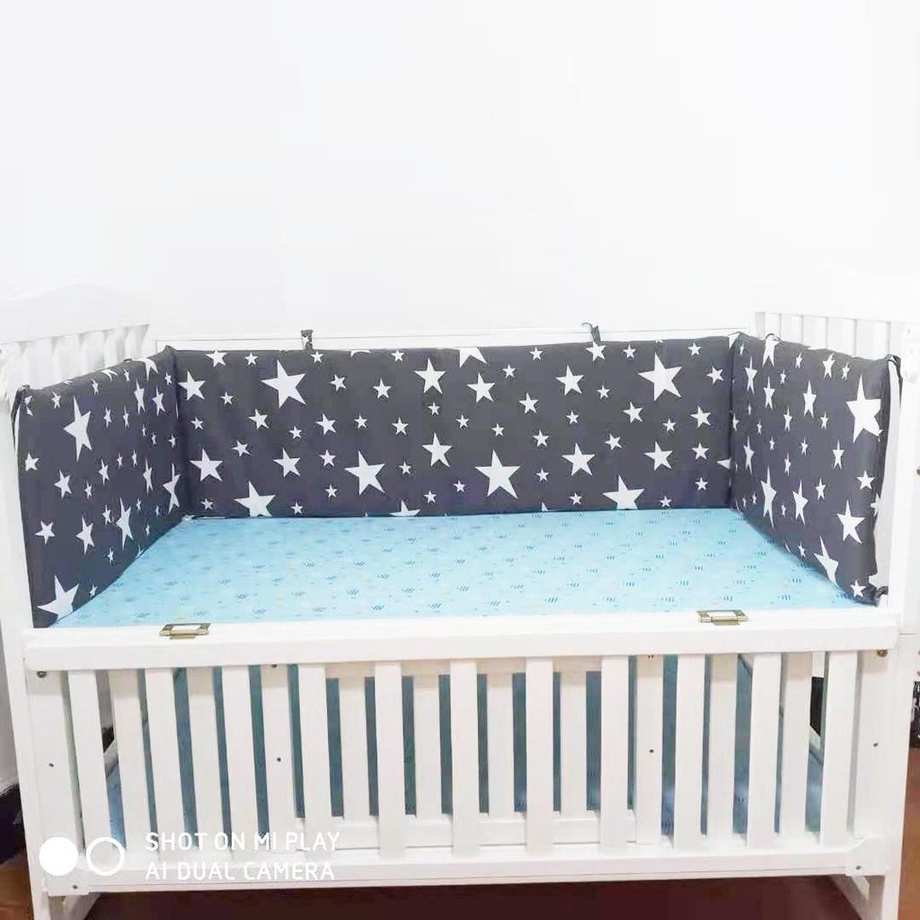 Cross-Border All-Cotton Baby Bed Surround: Removable, Washable, Anti-Collision, Anti-Pinch Guardrail