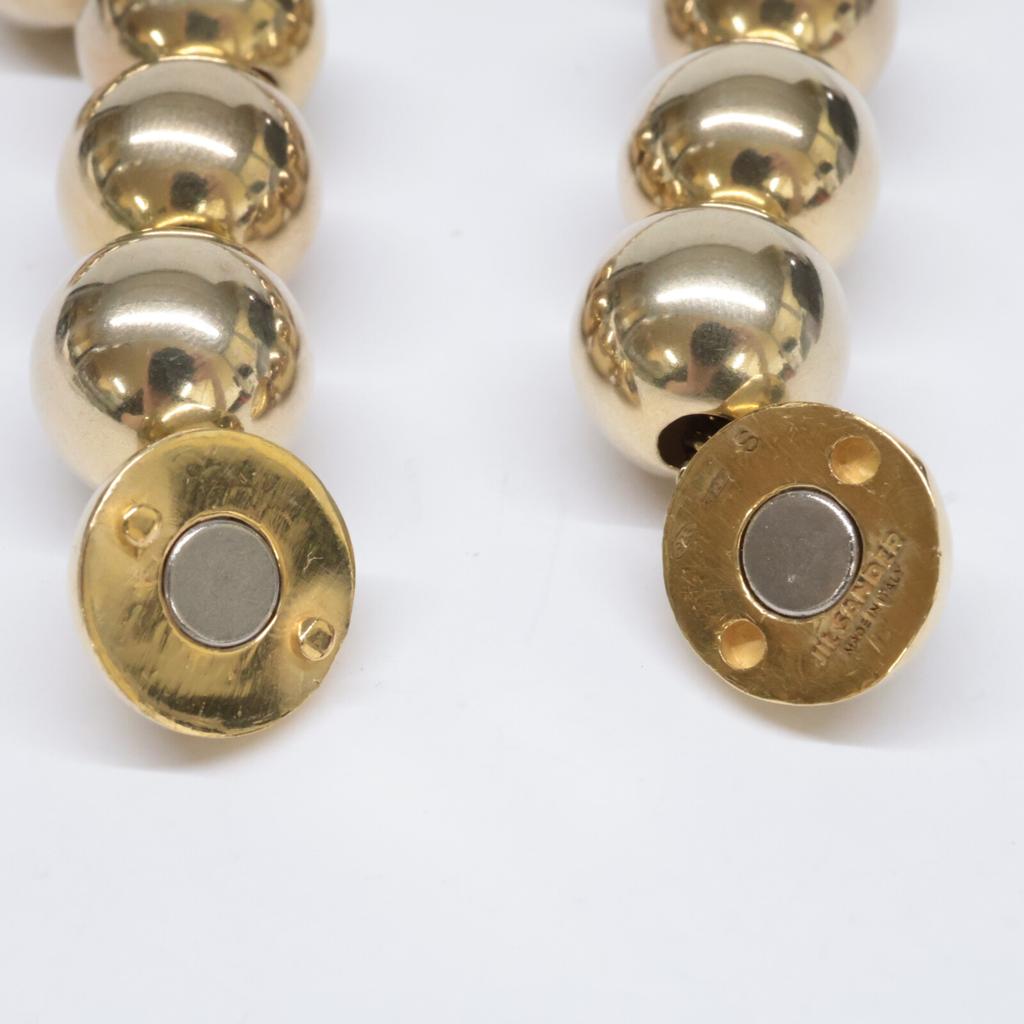 JIL SANDER [Beautiful Condition] 925 Sphere Ball Necklace S Gold colorUsed