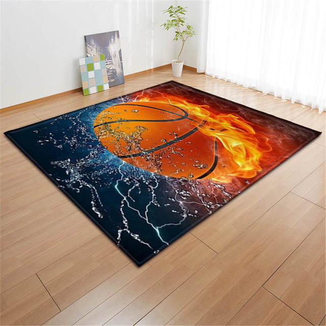 Home Decoration Living Room Carpet 3d Print Pattern Boy Bedroom Room Decoration Basketball Children 'S Room Game Kitchen Carpet