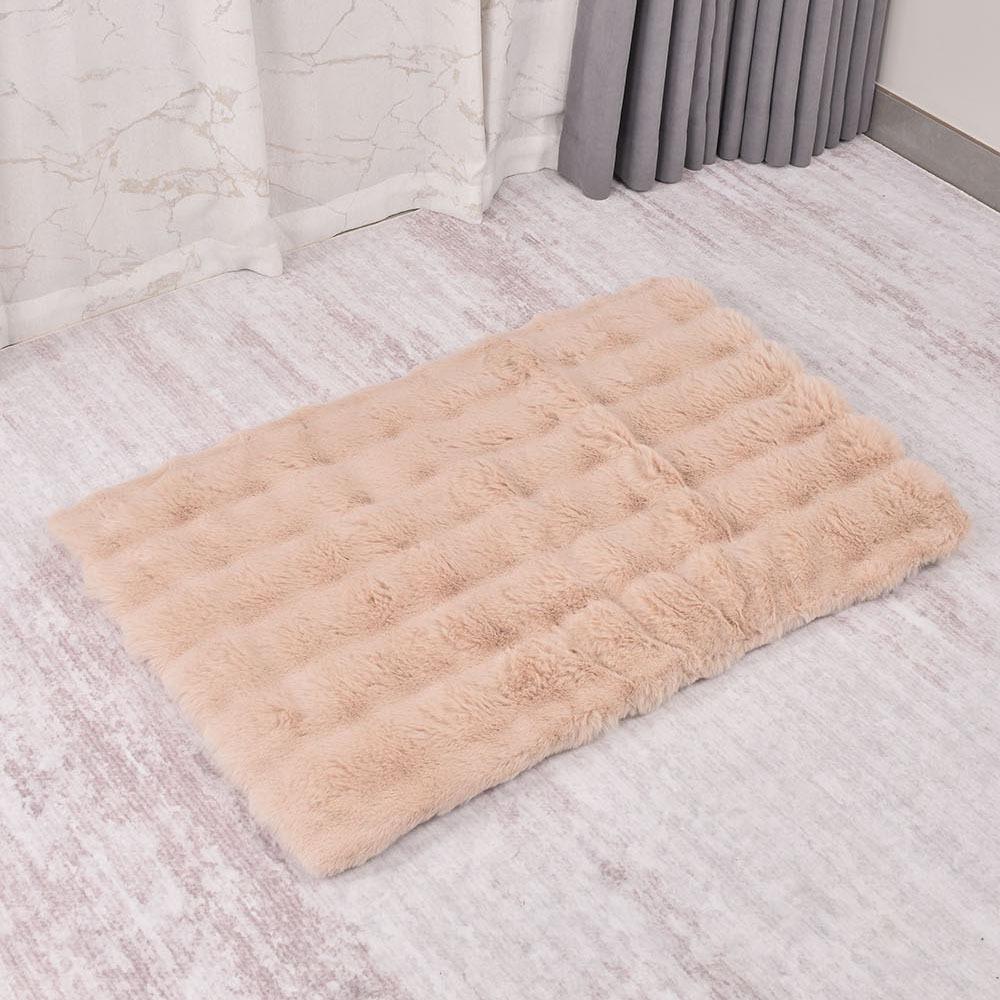

Hot-Selling Winter Warm Bubble Fleece Pet Mat - Faux Rabbit Fur Bed for Cats and Dogs S верблюд