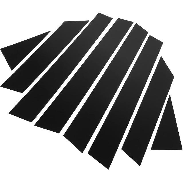 8 Pcs Pillar Posts Door Window Trim Cover Compatible for Nissan Altima 2013-2018, Durable Plastic Black Anti Scratch Stickers Door Pillar Cover