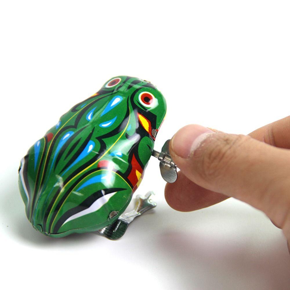 Collection Gift Games Accessories Interative Toy Clockwork Toy Iron Clockwork Frog Wind Up Frog