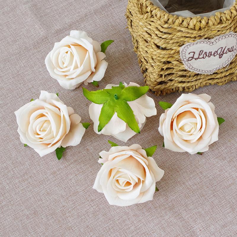 5/10pcs 7cm Artificial Rose Flowers Head For Wedding Home Decoration Fake Flowers Rose Head DIY Wreath Supplies