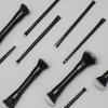 HMU Custom Logo Black 5PCS Synthetic Hair Wooden Handle Double Ended Eyeshadow Blending Eyebrow Powder Foundation Makeup Brush
