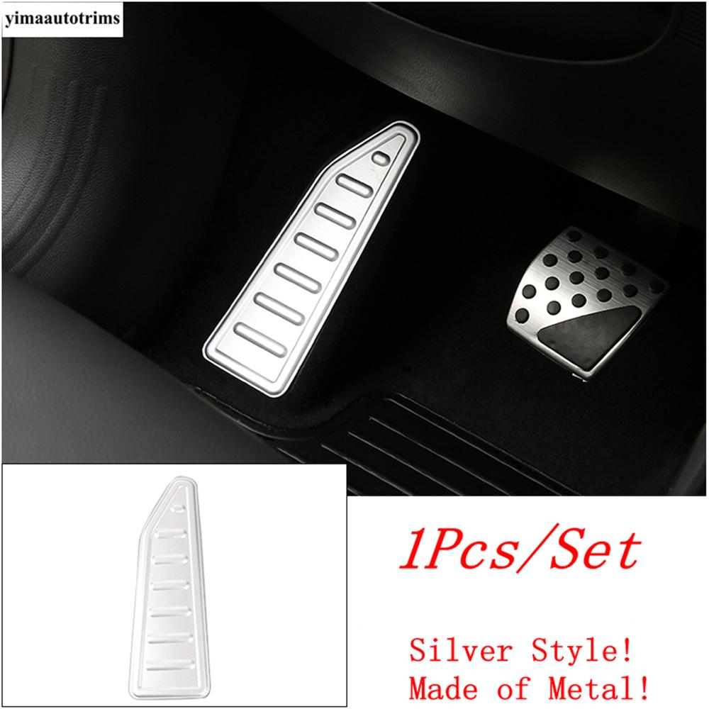 Car Left Foot Rest Pedal Footrest Non-Slip Pad Panel Protection Cover Trim For Jeep Renegade 2015 - Red Silver Accessories