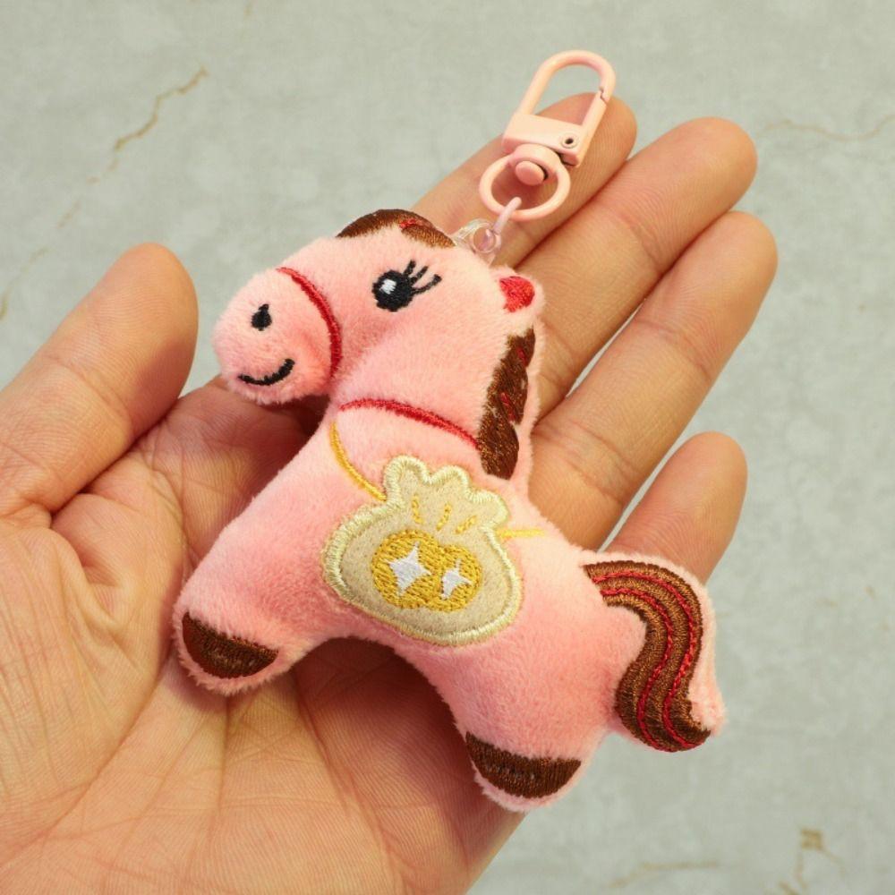 Hanging Decor Horse Plush Keychain Cute Design Pony Plush Pendant Backpack Decoration