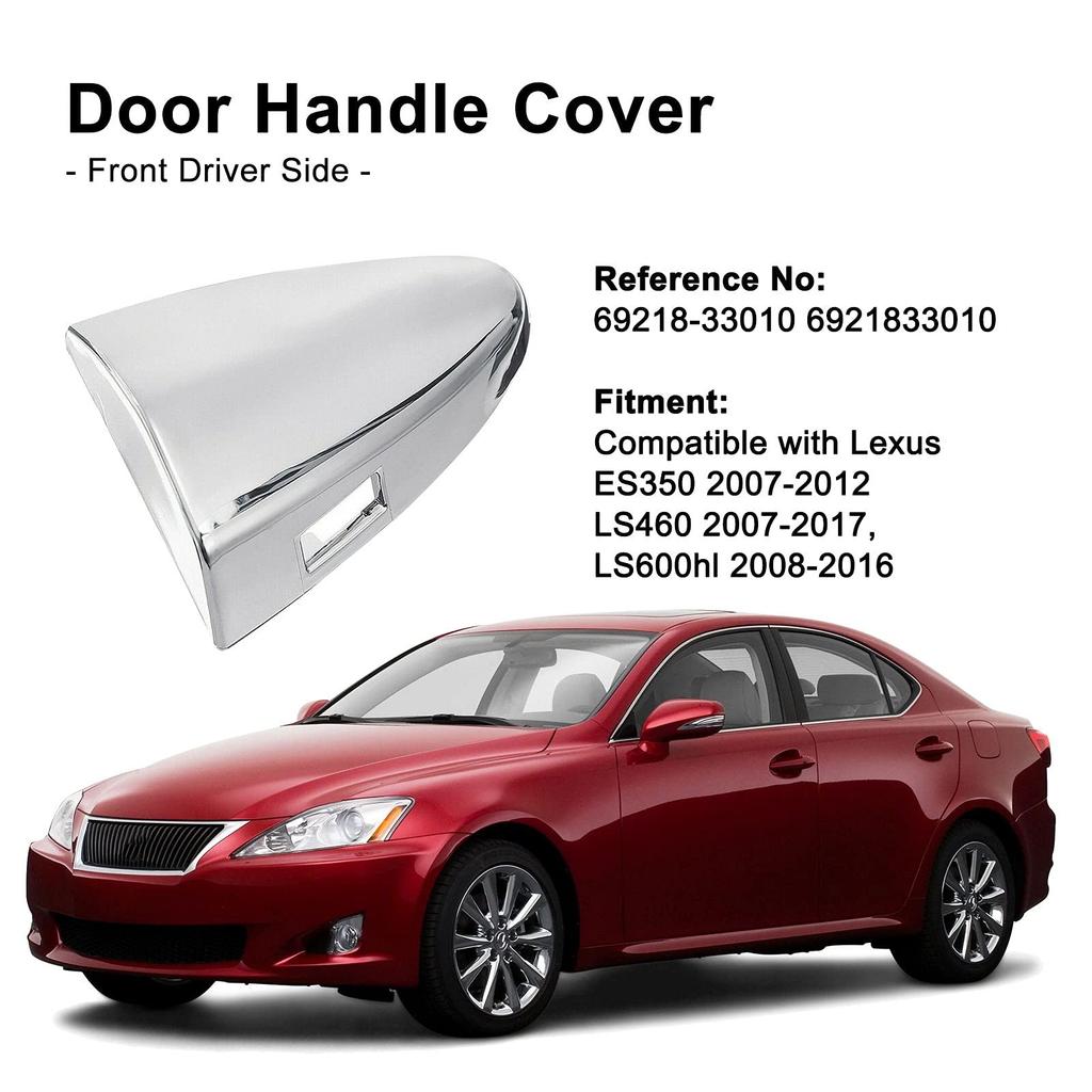 artapek Chrome Plated Front Driver Side Door Handle Cover Cap for Lexus ES350 2007-2012, LS460 2007-2017, LS600hl 2008-2016