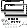 2x For Honda CRV CIVIC US Flag Patriotic Front Rear Car License Plate Tag Frame