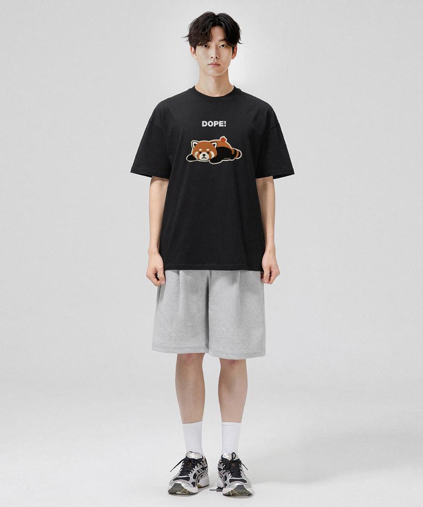Geulaenpini Chalkboard Oversized Short Sleeve T-Shirt - Black
