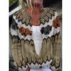 Womens Color Block Knit Cardigan Loose Fit Long Sleeve Geometric Casual Commute Style