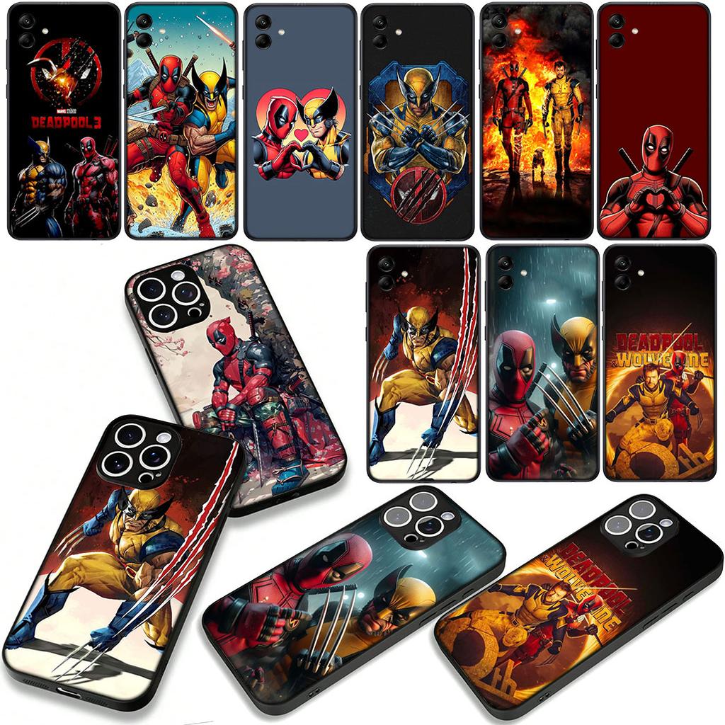 Deadpool Marvel Wolverine Cover Phone Case for Apple iPhone 16 15 14 Plus 13 12 Mini 17 Pro Max + 16E Air 16+ ProMax