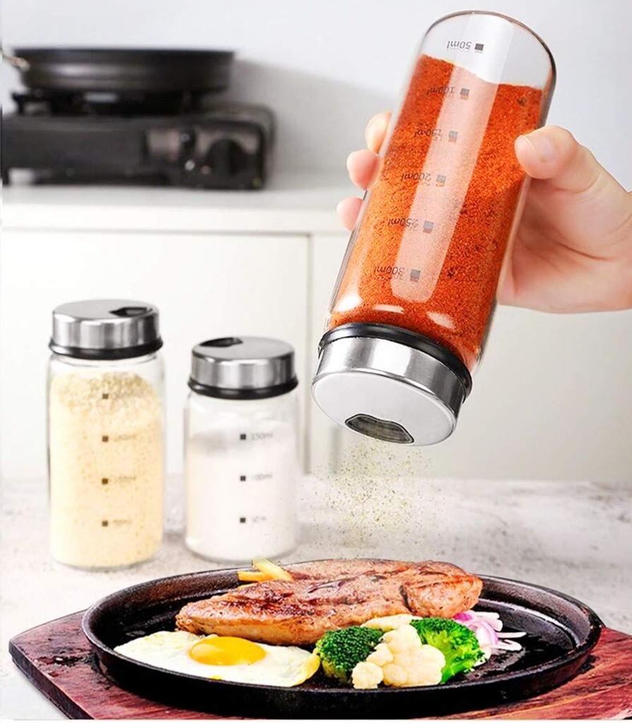 Seasoning Bottle Sugar Salt Container Seasoning Container Salt and Pepper Shaker 200ml