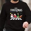 Christmas Day Essential for Travel & Multi-Occasion Use: Men's Crew Neck Hoodie, Durable & Easy-Care