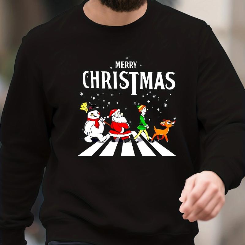 Christmas Day Essential for Travel & Multi-Occasion Use: Men s Crew Neck Hoodie, Durable & Easy-Care XXL чёрный