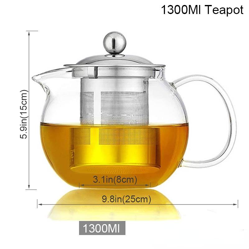 Heat Resistant Glass Teapot, Various Styles, Hot-selling Tea Sets, Clear Kettle, Flower Puer, Tea Infuser Pot, Dropshipping