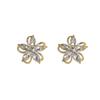 Dainty Flower Stud Earrings for Women Piercing Cartilage Ear Ring Cute Zircon Gold Color Women's Aesthetic Jewelry Gift