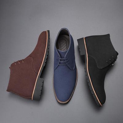 Shoes Man Spring New Casual Men Ankle Chelsea Boots Male Shoes Cow Suede Leather Slip On Motorcycle Man Bootgy6