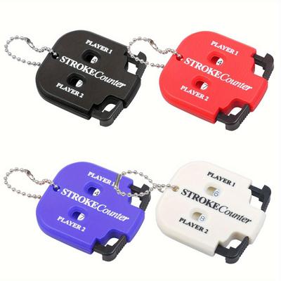 4 Colors Mini Golf Score Shot Stroke Counter Clicker Keychain For Golf Game Scorekeeper Golf Accessory