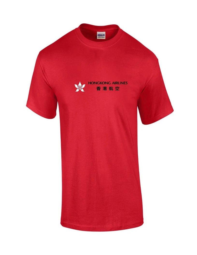 Hongkong Airlines Black White Logo Chinese Aviation Geek Red Cotton T-Shirt 3XL