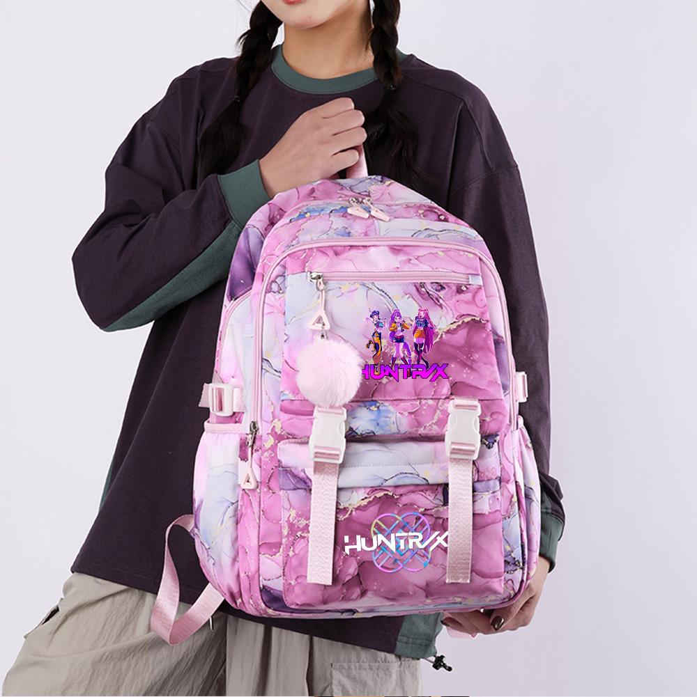 Rucsac Imprimat cu Demon Hunters K-Pop Desen Animale Școlar pentru Adolescent Student Fată Băiat Geantă pentru Cărți Capacitate Mare Impermeabilă Geantă de Călătorie Mochila
