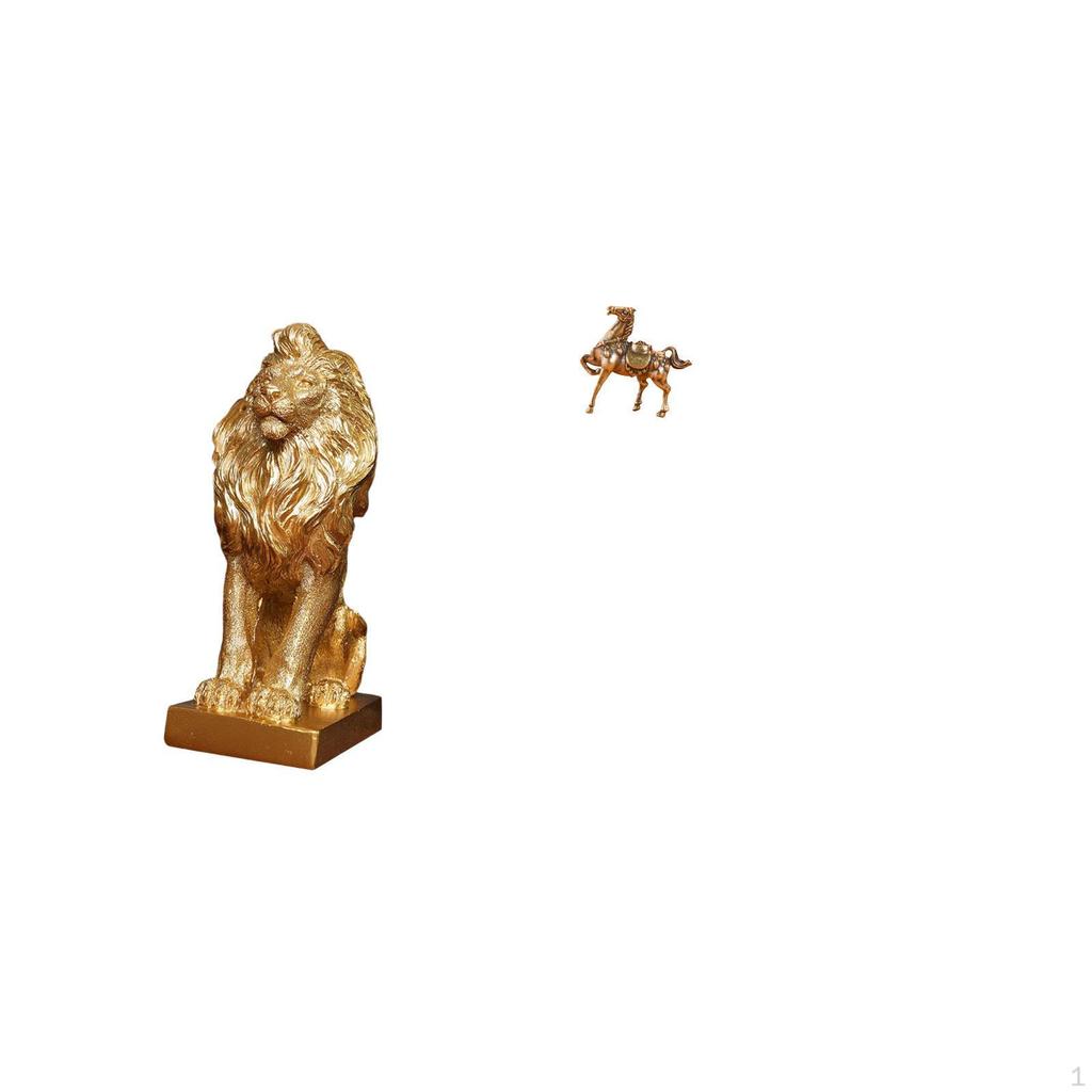Majestic Lion Horse Sculpture Figurine Collectible Ornament Vintage Art Statue Decorative Tabletop