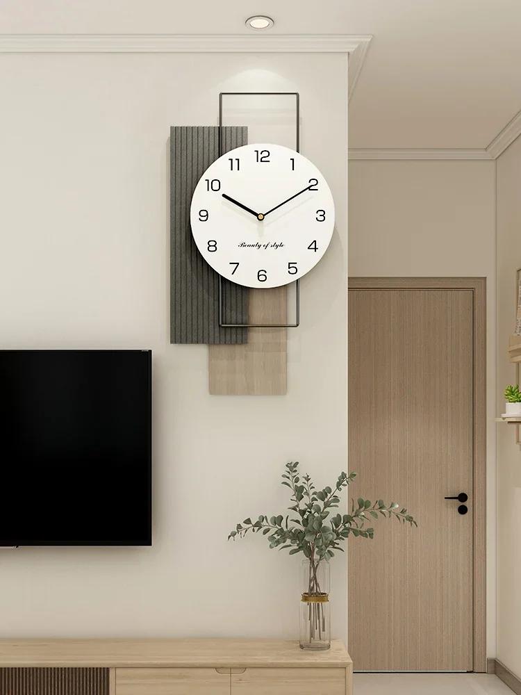 Silent Living Room Wall Clock Modern Design Metal Room Creative Wall Clock Large Free Shipping Horloges Murales Decorating Items