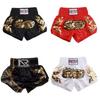 Muay Thai Shorts Pants Kickboxing Boxing MMA UFC Martial Arts Fight Unisex Men Women Kid Quick Dry Print Elastic High Waist Polyester Training