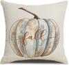 Fall Throw Pillow Covers Of 4, Watercolor Pumpkin Maple Leaf Pillows Autumn Thanksgiving Harvest Thankful Pillows Cushion Case