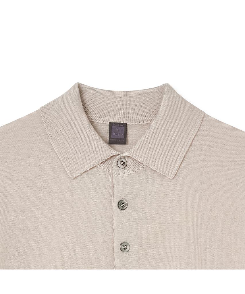 IOLO Silk Blended Half Polo_Pink Beige