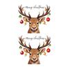 Festive Window Clings Christmas Elk Toilet Seat Cover Sticker, Cartoon Reindeer Lid Durable Waterproof Decals Decal, Self-Adhesive
