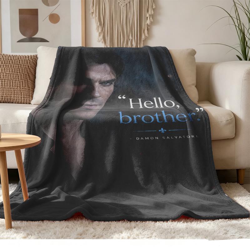 Damon Salvatore Soft and Comfortable Flannel Suitable for Sofas Living Rooms Outdoor Camping Travel and Also Makes a Great Anniversary Gif