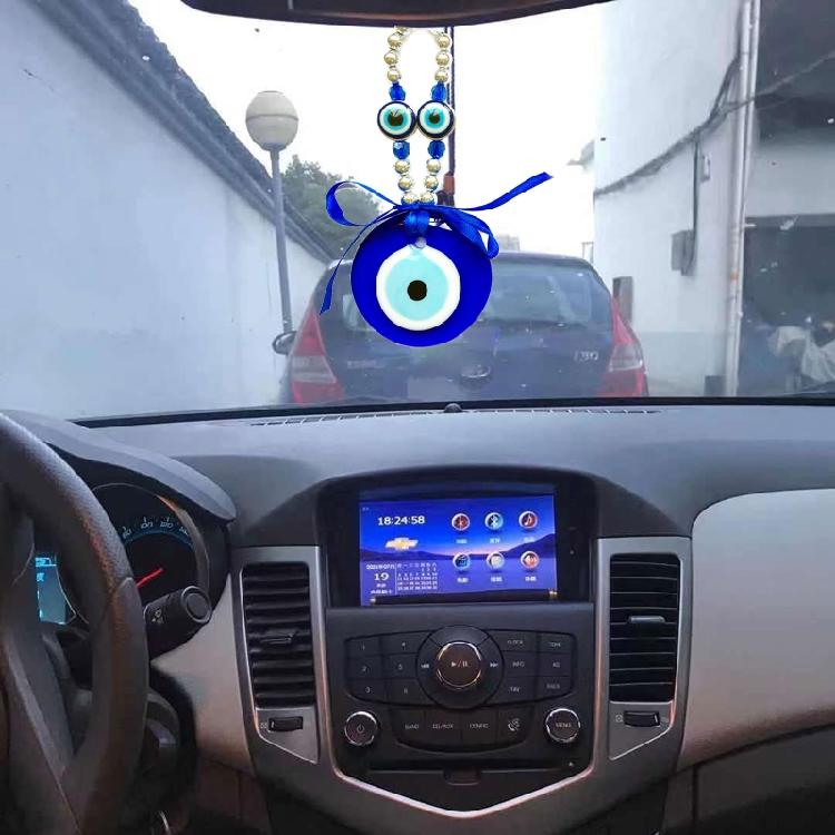 Blue for Evil Eye Crafts Wall Hanging Ornament Car Amulet Home for Protection De