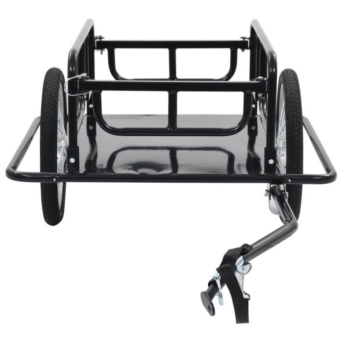 VidaXL Remorque de Vélo, Chariot de Transport, Remorque de Bicyclette, Remorque à Bagages Jardin Extérieur, 130x73x48,5 cm 91770