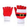 Soft Winter Gloves Warm Mitten Flip Half&Full Finger Christmas Convertible Glove