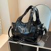 Fashion PU Zipper Casual Shoulder Bags Advanced Sense Large Capacity Underarm Bag 2026 New Versatile Concise Commute Tote Bag