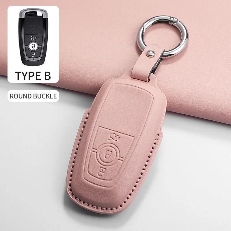 Car Key Case Cover for Ford Ranger Wildtrak Focus C-Max Galaxy Mondeo Explorer Edge EcoSport for Mustang Car Key Case Shell Fob