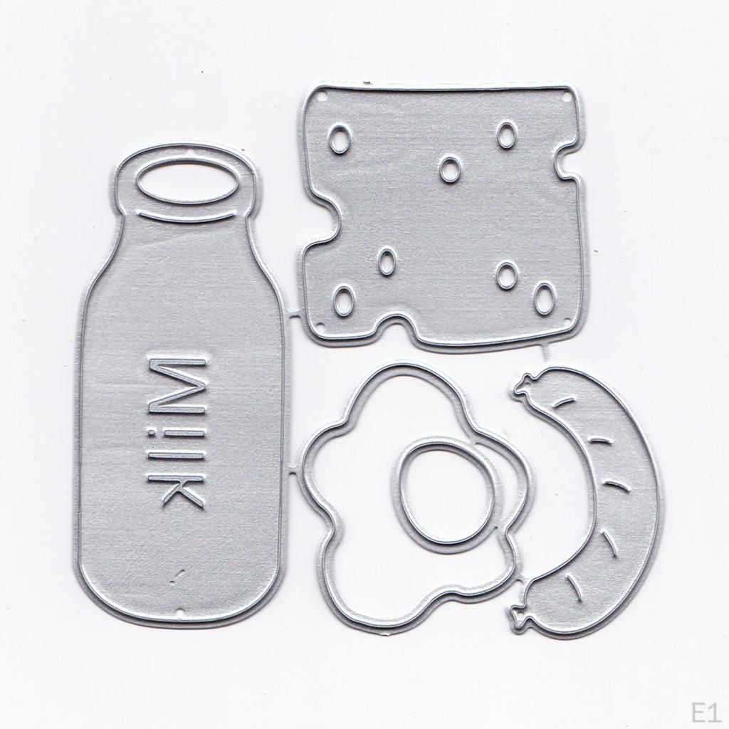 Breakfast Cutting Dies Stencil for Birthday Card Making Craft