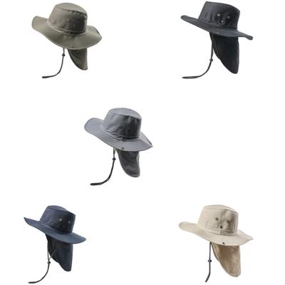 Sun Hat with Neck Flap for Women Men Adjustable Hot Season Neck Cover Hat Fisherman Hat Large Shawl Breathable
