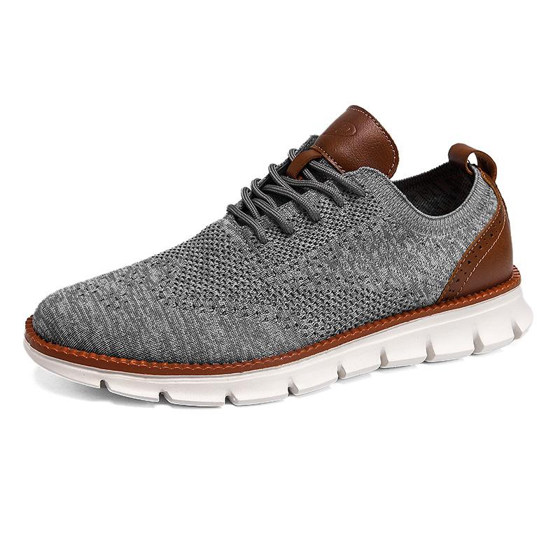 2025 Large Size Fly-woven Casual Shoes Men's Brock Carved Loafers Fashion Lightweight Men's Trendy Shoes