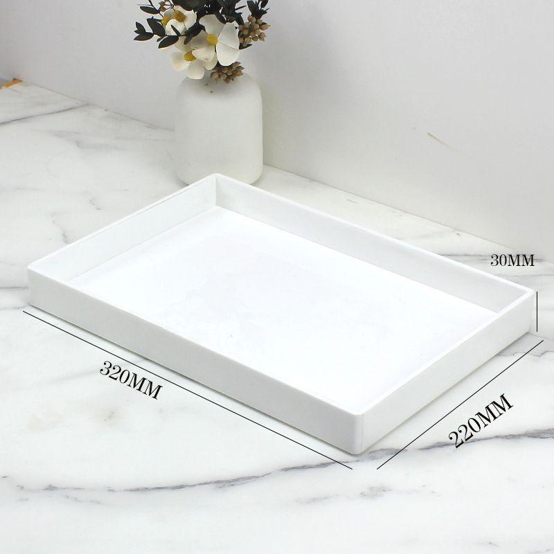 Color Acrylic Tray for Hotel Bathroom Toothbrush Tray Rectangular Hotel Room Towel Toiletries Storage Box Dessert Tray