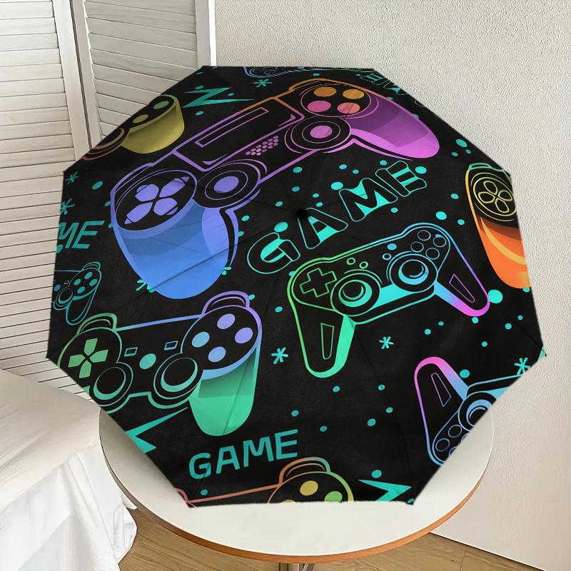 1pc Game Controller Pattern Umbrella Design Automatic Opening and Closing Umbrella, High-quality Travel Umbrella,  C1128197