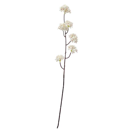 Artificial Pear Blossom Branches Fake Silk Long Stem Plum Peach Plants for Spring Indoor Party Wedding Home Table Decoration