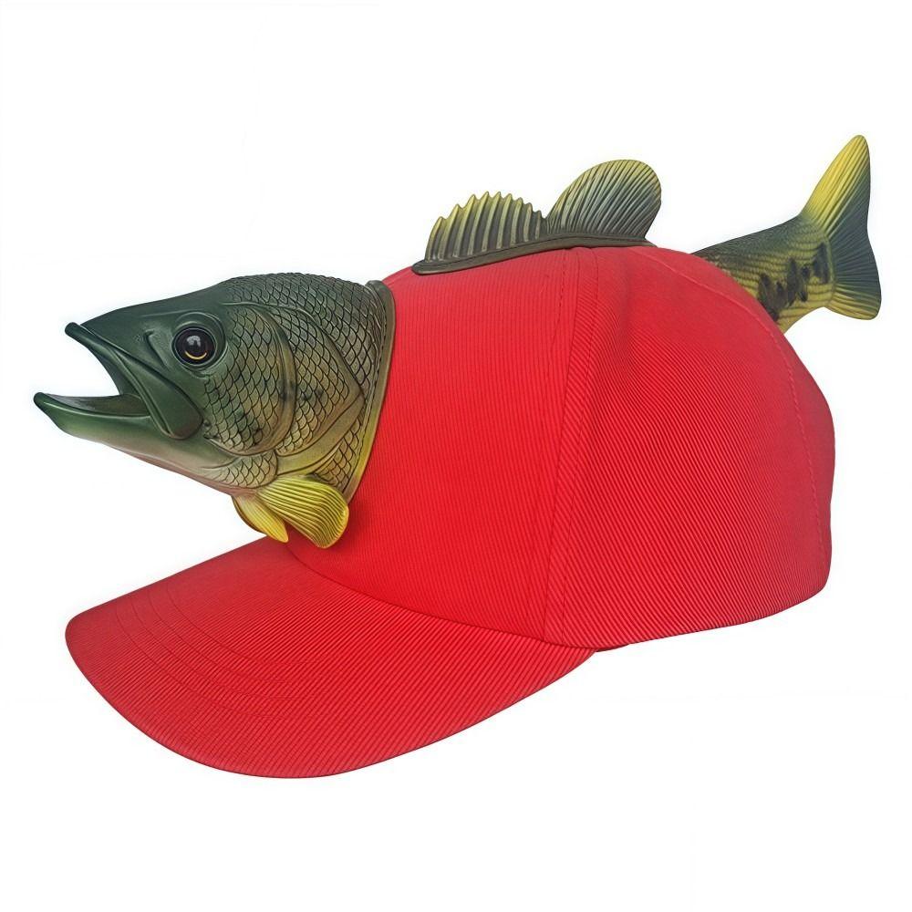 3D Fish Animal Trucker Hat Adjustable Fit Baseball Cap Funny Novelty Fishing Hat For Men Women