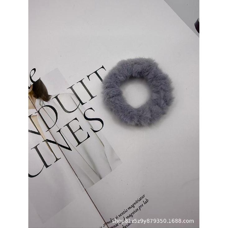 Plush Hair Scrunchies for Women & Kids, Soft Furry Hair Ties, High Ponytail Holder, Autumn Winter Fashion